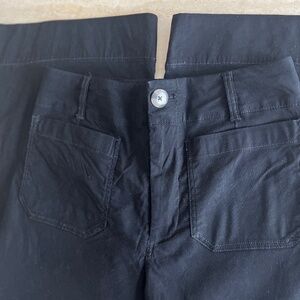 Anthropologie Maeve The Colette Black Wide-Leg Crop Pants Size 28 High-Rise